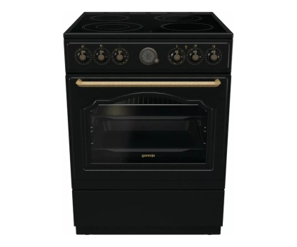 Kuchenka elektryczna GORENJE GECS6B71CLB, Retro, AirFry, Programy Parowe, GentleClose, 60cm
